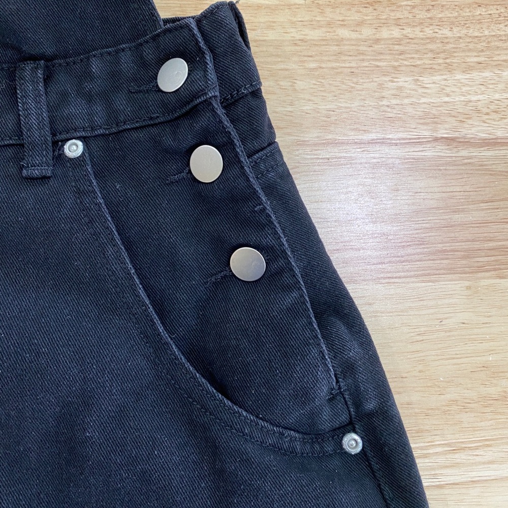 BOOHOO Black Denim Convertible Strap Overall Dungaree Dress Plus Size AU 18 - Picture 6 of 13